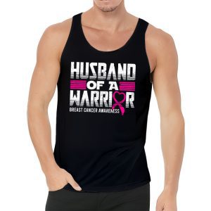 Mens Husband Of A Warrior Breast Cancer Awareness Tank Top 1 1