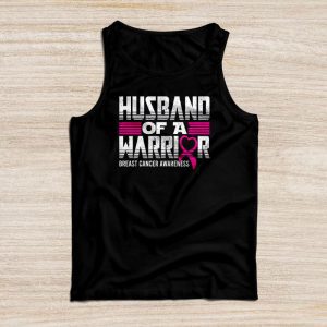 Mens Husband Of A Warrior Breast Cancer Awareness Tank Top