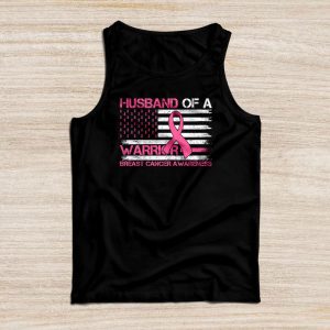 Mens Husband Of A Warrior Breast Cancer Awareness Tank Top