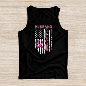 Mens Husband Of A Warrior Breast Cancer Awareness Tank Top