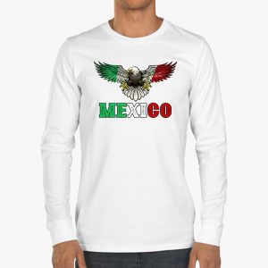 Mexican Independence Day Mexico Flag Eagle Men Women Kids Longsleeve Tee 3 3