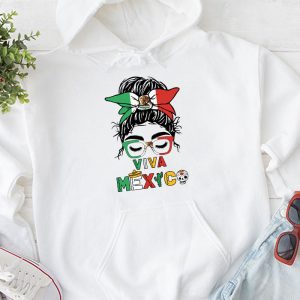 Mexican Independence Funny Viva Mexico Messy Bun Hair Hoodie 1 2