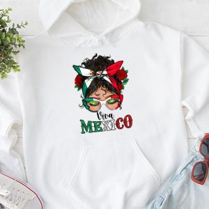 Mexican Independence Funny Viva Mexico Messy Bun Hair Hoodie 1 3