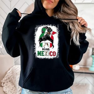 Mexican Independence Funny Viva Mexico Messy Bun Hair Hoodie 2 1