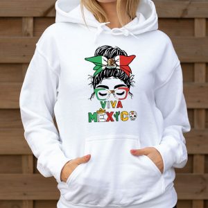 Mexican Independence Funny Viva Mexico Messy Bun Hair Hoodie 3 2