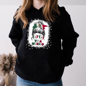 Mexican Independence Funny Viva Mexico Messy Bun Hair Hoodie 3