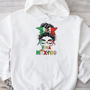 Mexican Independence Day Funny Viva Mexico Messy Bun Hair Hoodie