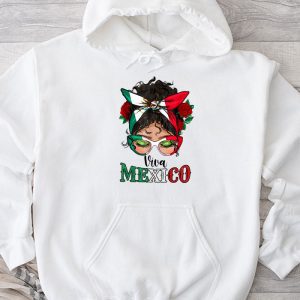 Mexican Independence Funny Viva Mexico Messy Bun Hair Hoodie