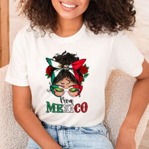 Mexican Independence Funny Viva Mexico Messy Bun Hair T Shirt 2 3