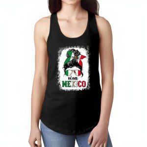 Mexican Independence Funny Viva Mexico Messy Bun Hair Tank Top 1 1
