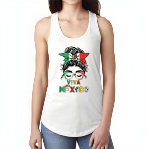 Mexican Independence Funny Viva Mexico Messy Bun Hair Tank Top 1 2