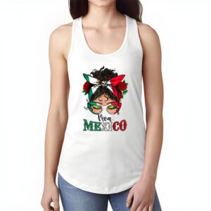 Mexican Independence Funny Viva Mexico Messy Bun Hair Tank Top 1 3