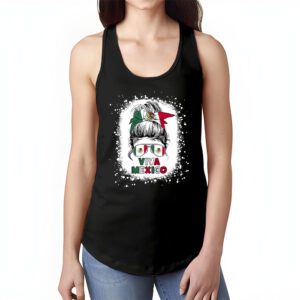 Mexican Independence Funny Viva Mexico Messy Bun Hair Tank Top 1