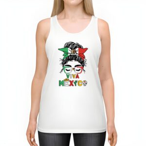 Mexican Independence Funny Viva Mexico Messy Bun Hair Tank Top 2 2