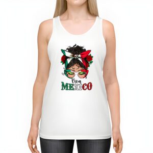 Mexican Independence Funny Viva Mexico Messy Bun Hair Tank Top 2 3
