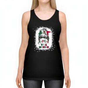Mexican Independence Funny Viva Mexico Messy Bun Hair Tank Top 2