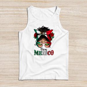 Mexican Independence Day Funny Viva Mexico Messy Bun Hair Tank Top