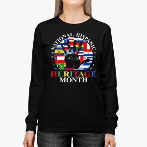 National Hispanic Heritage Month All Countries Flags Hearts Longsleeve Tee 2 2