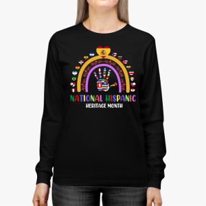 National Hispanic Heritage Month All Countries Flags Hearts Longsleeve Tee 2 3