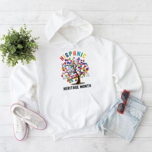 National Hispanic Heritage Month Hand Flag Tree Roots Latino Hoodie 2 1 2