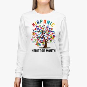 National Hispanic Heritage Month Hand Flag Tree Roots Latino Longsleeve Tee 2 2 2