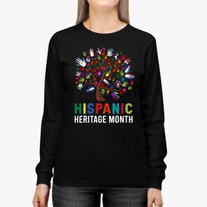 National Hispanic Heritage Month Hand Flag Tree Roots Latino Longsleeve Tee 2