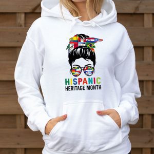 National Hispanic Heritage Month Messy Bun Latin Flags Hoodie 3 2