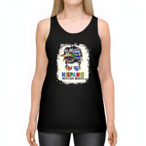 National Hispanic Heritage Month Messy Bun Latin Flags Tank Top 2 1