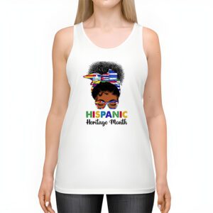 National Hispanic Heritage Month Messy Bun Latin Flags Tank Top 2