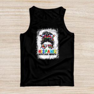 Hispanic Heritage Shirts Messy Bun Latin Flags Special Tank Top