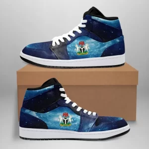 Nigeria High Sneakers Air Jordan 1 - Blue Galaxy JD1 Shoes