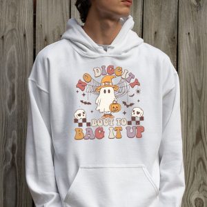 No Diggity Bout To Bag It Up Cute Ghost Halloween Kids Candy Hoodie 2 2 1