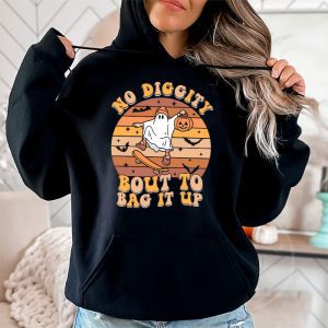 No Diggity Bout To Bag It Up Cute Ghost Halloween Kids Candy Hoodie 2 2 2