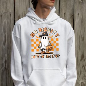 No Diggity Bout To Bag It Up Cute Ghost Halloween Kids Candy Hoodie 2 2 3