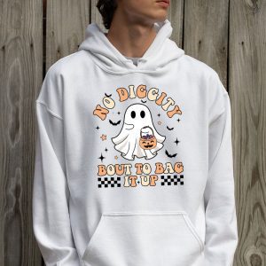 No Diggity Bout To Bag It Up Cute Ghost Halloween Kids Candy Hoodie 2 2 4