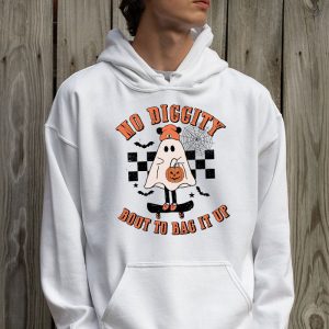 No Diggity Bout To Bag It Up Cute Ghost Halloween Kids Candy Hoodie 2 3