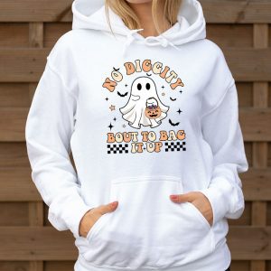 No Diggity Bout To Bag It Up Cute Ghost Halloween Kids Candy Hoodie 2 3 4