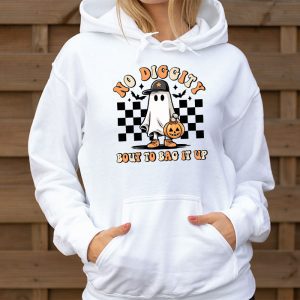 No Diggity Bout To Bag It Up Cute Ghost Halloween Kids Candy Hoodie 3 1