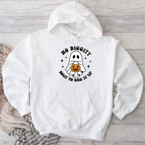 No Diggity Bout To Bag It Up Cute Ghost Halloween Kids Candy Hoodie