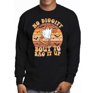 No Diggity Bout To Bag It Up Cute Ghost Halloween Kids Candy Longsleeve Tee 2 3 2