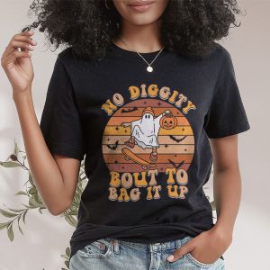 No Diggity Bout To Bag It Up Cute Ghost Halloween Kids Candy T Shirt 2 2 2