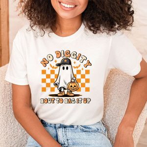 No Diggity Bout To Bag It Up Cute Ghost Halloween Kids Candy T Shirt 2 2 3