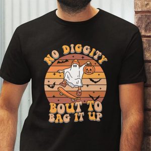 No Diggity Bout To Bag It Up Cute Ghost Halloween Kids Candy T Shirt 2 3 2