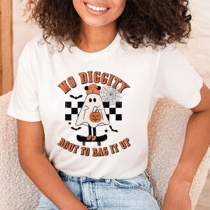 No Diggity Bout To Bag It Up Cute Ghost Halloween Kids Candy T Shirt 2 3