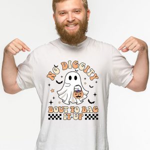 No Diggity Bout To Bag It Up Cute Ghost Halloween Kids Candy T Shirt 2 3 4