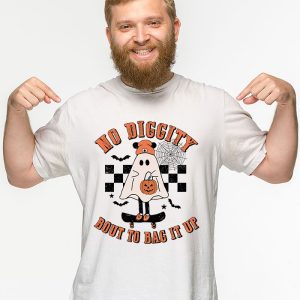 No Diggity Bout To Bag It Up Cute Ghost Halloween Kids Candy T Shirt 3 3