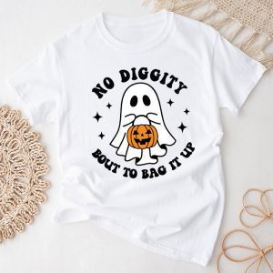 Halloween Shirt Designs No Diggity Bout To Bag It Up Cute Ghost Perfect T-Shirt