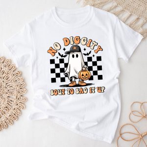 Halloween Shirt Designs No Diggity Bout To Bag It Up Cute Ghost Perfect T-Shirt