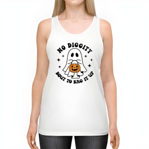 No Diggity Bout To Bag It Up Cute Ghost Halloween Kids Candy Tank Top 2