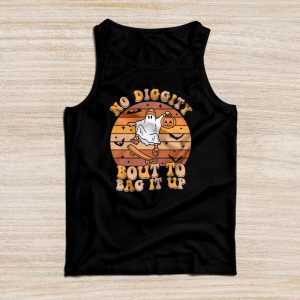 Halloween Shirt Designs No Diggity Bout To Bag It Up Cute Ghost Tank Top